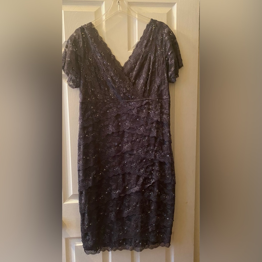 Gray  Lace dress with beautiful designs
